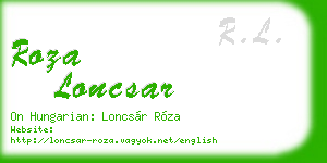 roza loncsar business card